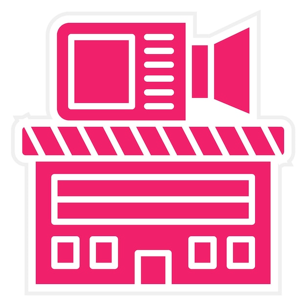 Diseño vectorial Estudio de cine Estilo de icono