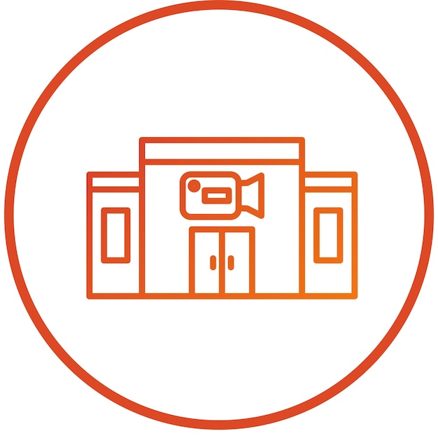Diseño vectorial Estudio de cine Estilo de icono