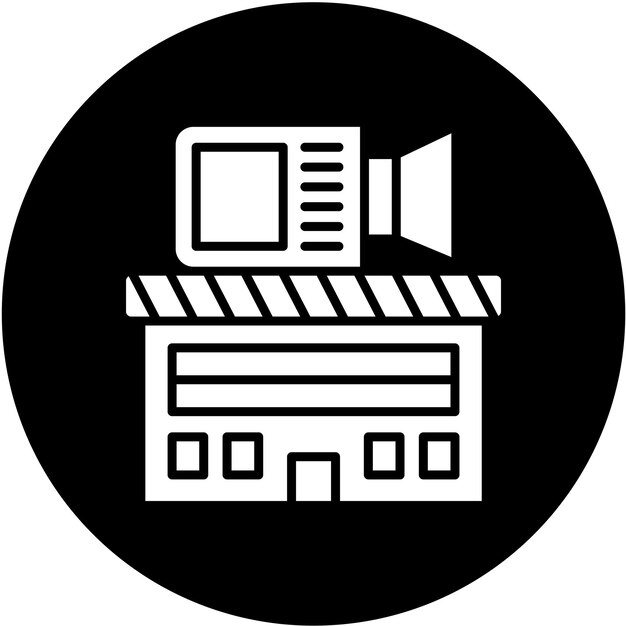Diseño vectorial Estudio de cine Estilo de icono