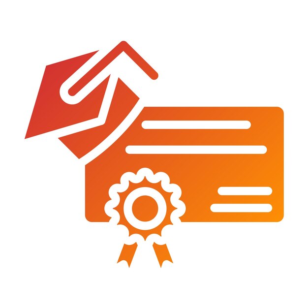 Diseño vectorial Estudio de Diploma Estilo de icono