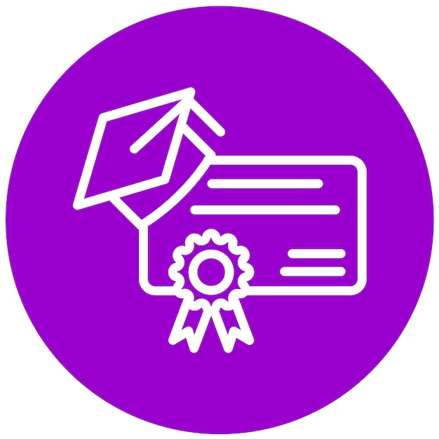 Diseño vectorial Estudio de Diploma Estilo de icono