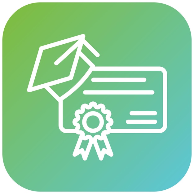 Diseño vectorial Estudio de Diploma Estilo de icono