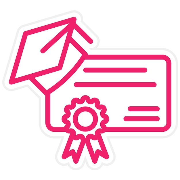 Diseño vectorial Estudio de Diploma Estilo de icono