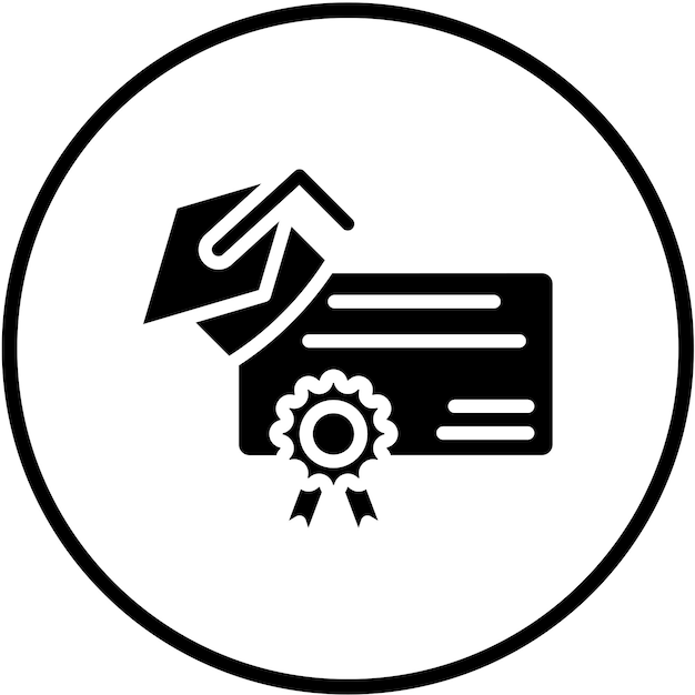 Diseño vectorial Estudio de Diploma Estilo de icono