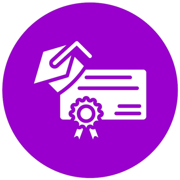 Diseño vectorial Estudio de Diploma Estilo de icono