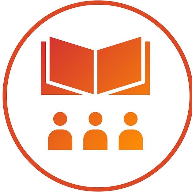 Diseño vectorial Estudio del estilo del icono de la biblioteca