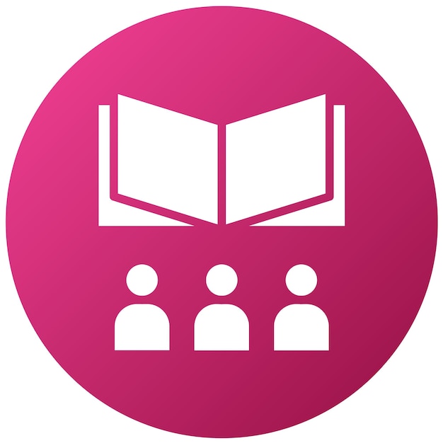 Diseño vectorial Estudio del estilo del icono de la biblioteca
