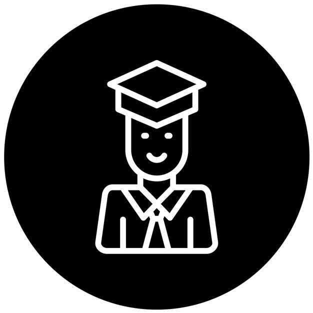Diseño vectorial Estudio de estilo de icono de niño