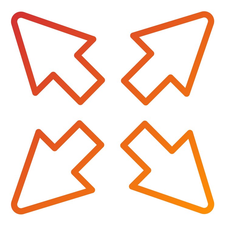 Vector diseño vectorial expandir el estilo del icono