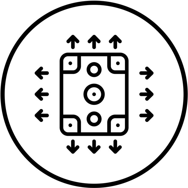 Diseño vectorial Expansión Estilo del icono de eco