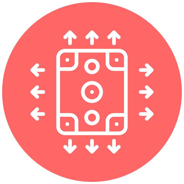 Diseño vectorial Expansión Estilo del icono de eco