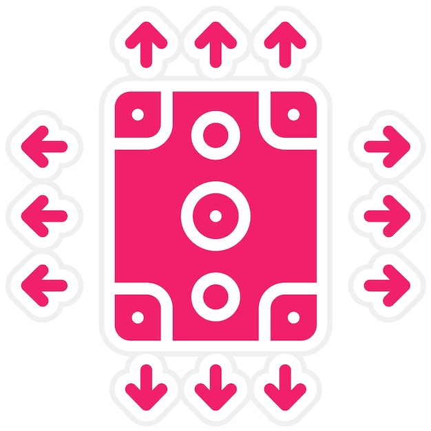 Diseño vectorial Expansión Estilo del icono de eco