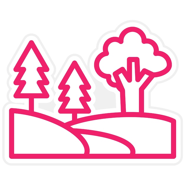 Diseño vectorial de la expedición a la selva tropical Estilo de icono