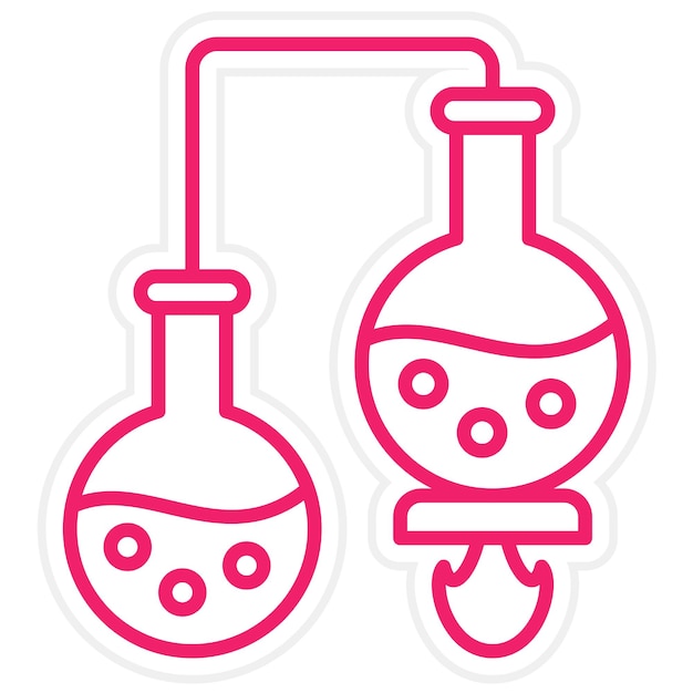 Diseño vectorial Experimento de química Estilo del icono