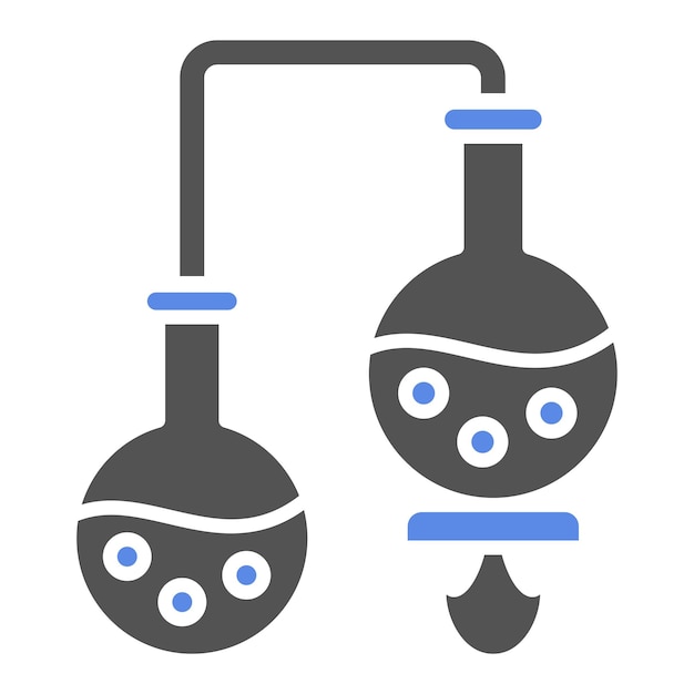 Diseño vectorial Experimento de química Estilo del icono