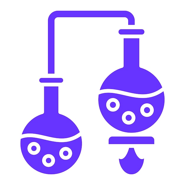 Diseño vectorial Experimento de química Estilo del icono