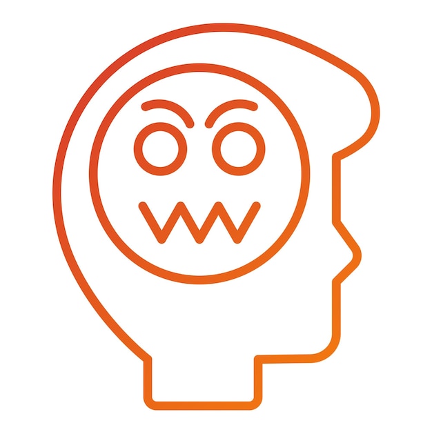 Diseño vectorial de la expresión facial Estilo del icono