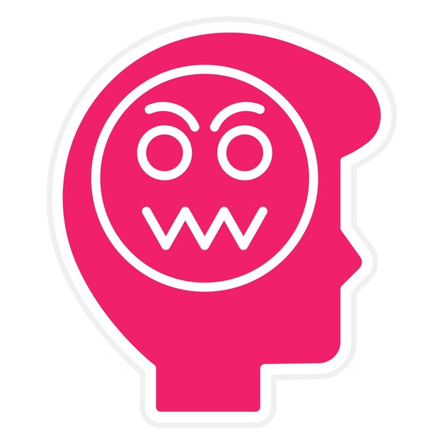 Diseño vectorial de la expresión facial Estilo del icono