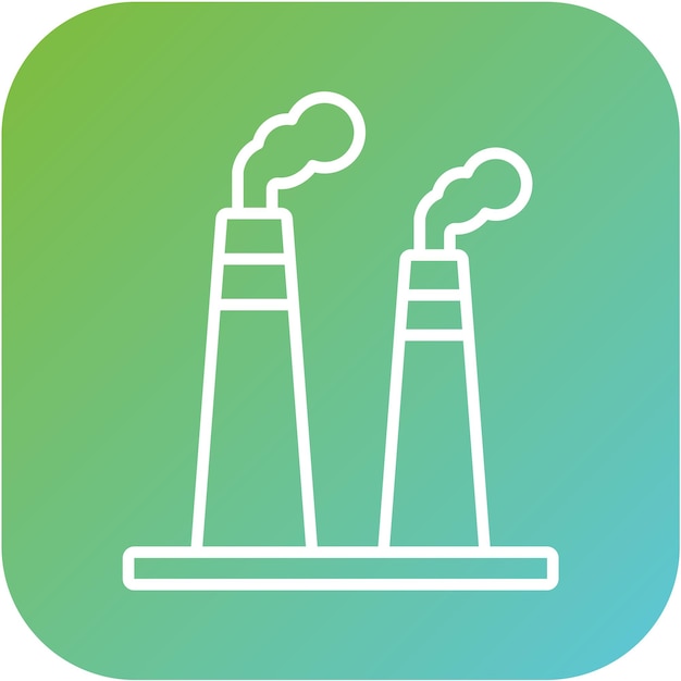 Diseño vectorial Fábrica de chimeneas Estilo de icono
