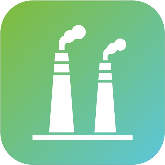 Diseño vectorial Fábrica de chimeneas Estilo de icono