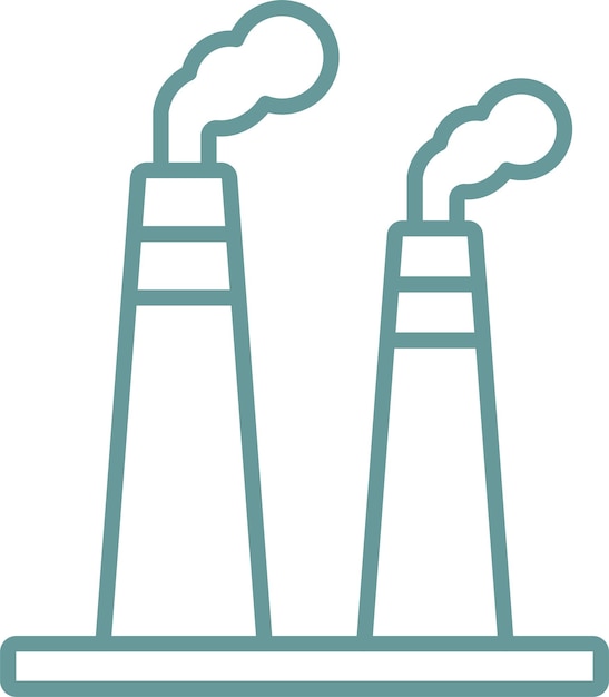 Diseño vectorial Fábrica de chimeneas Estilo de icono