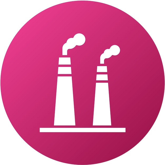 Diseño vectorial Fábrica de chimeneas Estilo de icono