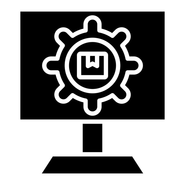 Diseño vectorial de fabricación asistida por computadora Estilo de icono