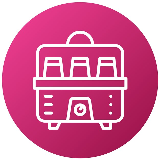 Diseño vectorial del fabricante de yogur Estilo de icono