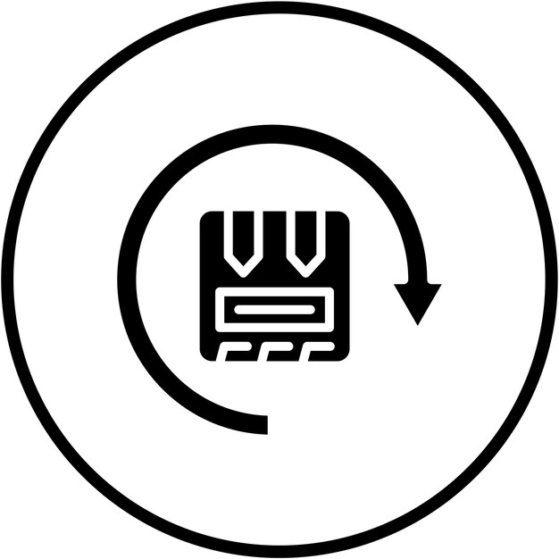 Diseño vectorial fácil devuelve el estilo del icono