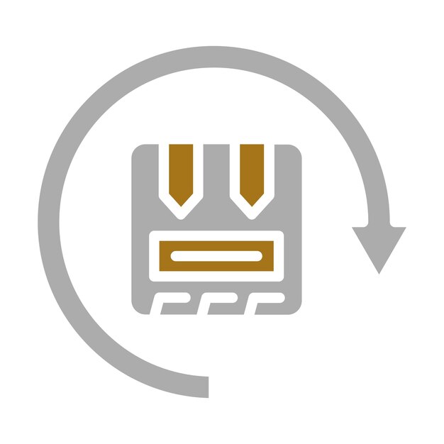 Diseño vectorial fácil devuelve el estilo del icono