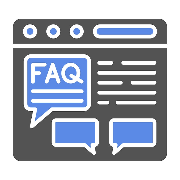 Diseño vectorial FAQ Estilo del icono