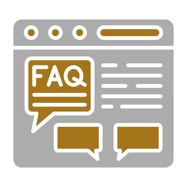 Diseño vectorial FAQ Estilo del icono