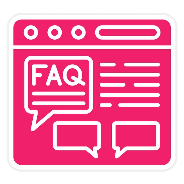 Diseño vectorial FAQ Estilo del icono
