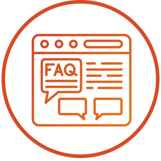 Diseño vectorial FAQ Estilo del icono