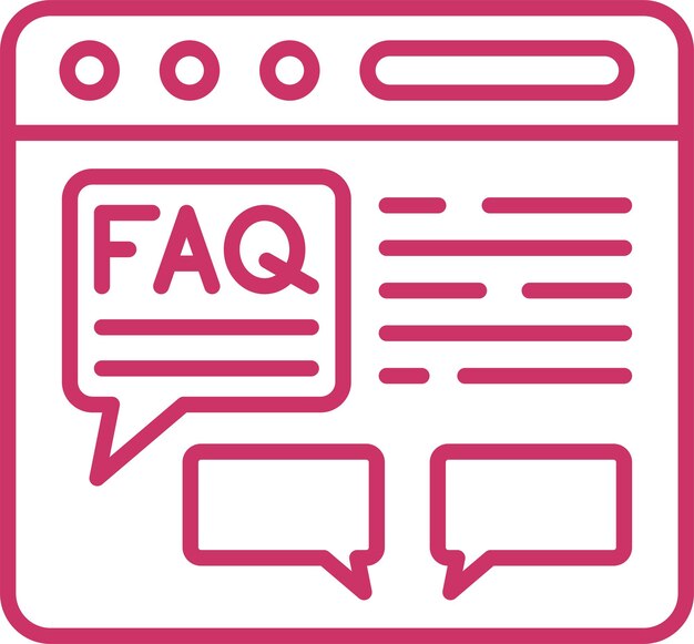 Diseño vectorial FAQ Estilo del icono
