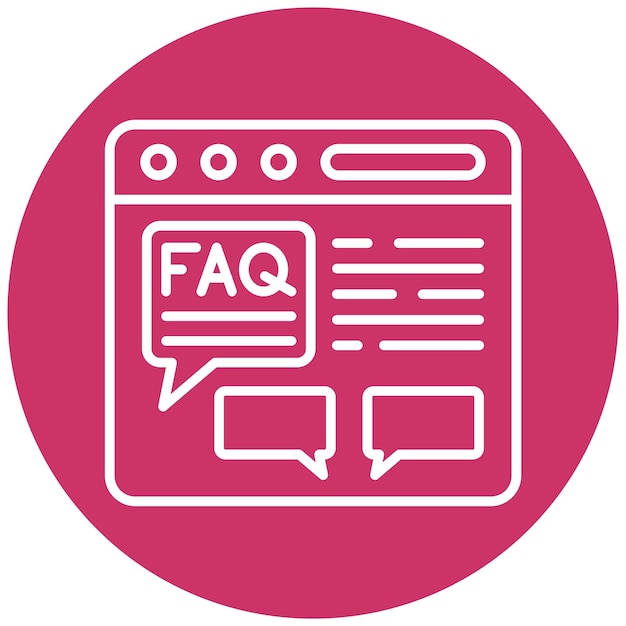Diseño vectorial FAQ Estilo del icono
