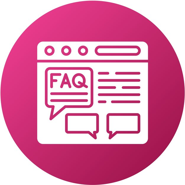 Diseño vectorial FAQ Estilo del icono