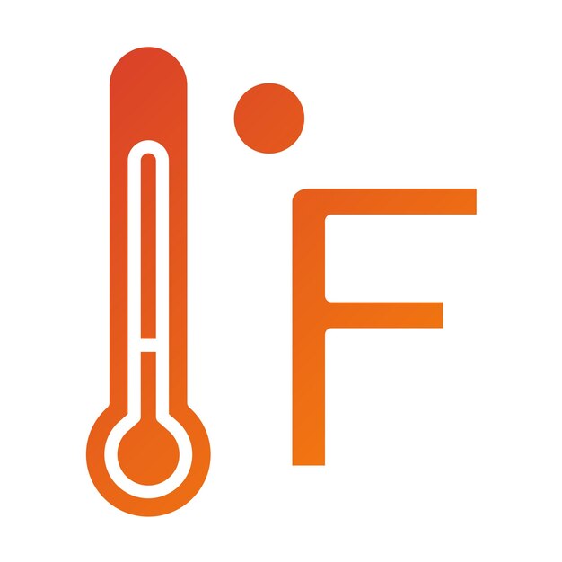 Diseño vectorial Farenheit Estilo del icono