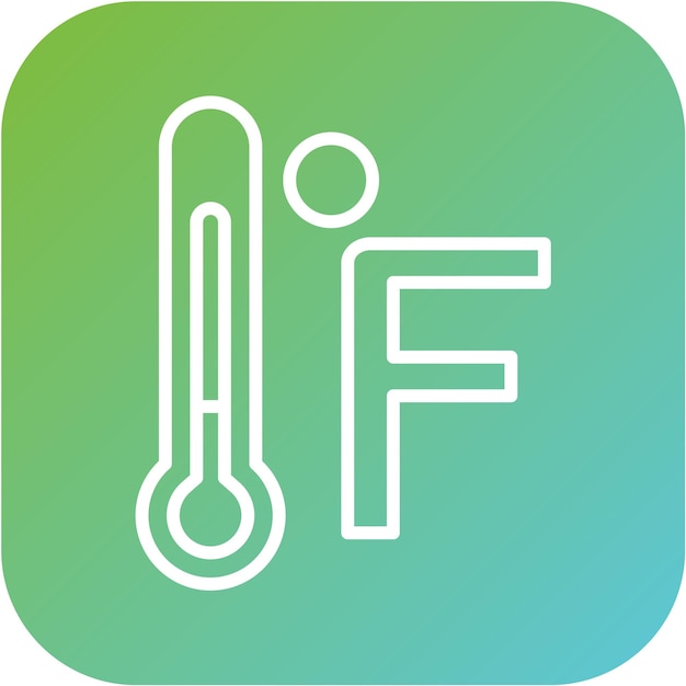 Diseño vectorial Farenheit Estilo del icono
