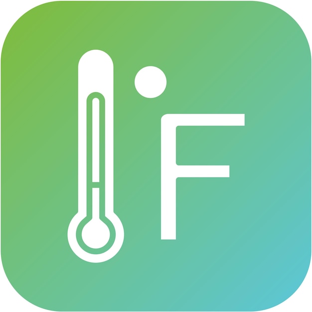 Diseño vectorial Farenheit Estilo del icono