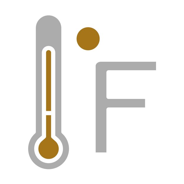 Diseño vectorial Farenheit Estilo del icono