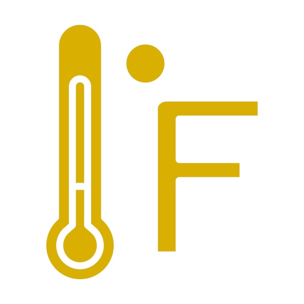 Diseño vectorial Farenheit Estilo del icono