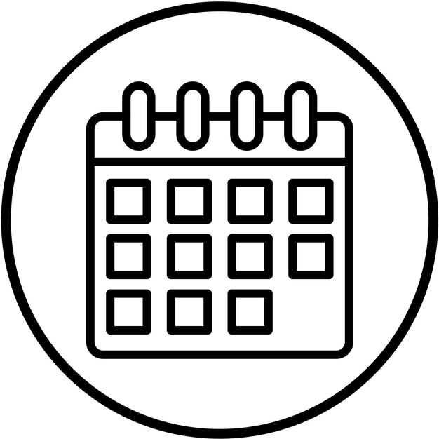 Diseño vectorial Fechas Estilo del icono