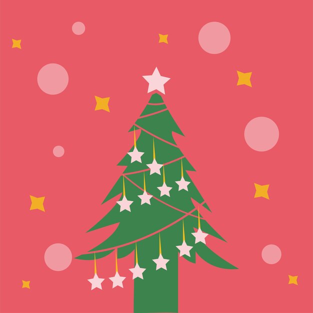 Diseño vectorial de Feliz Navidad para póster de fondo y tarjeta de felicitación