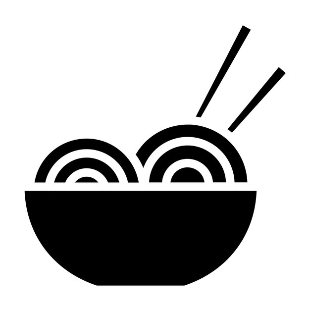 Diseño vectorial de fideos estilo icono de Nirvana
