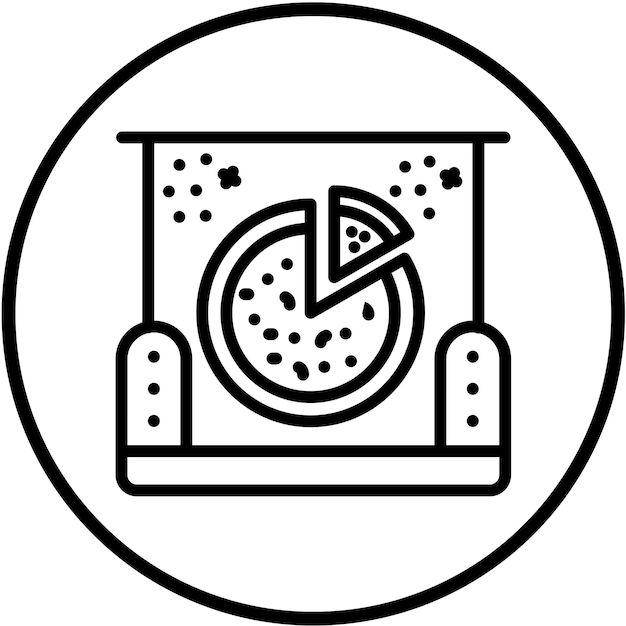 Diseño vectorial de fiesta Pizzazz Estilo de icono