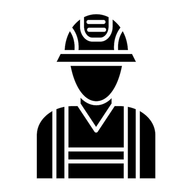 Diseño vectorial Fireman Estilo del icono