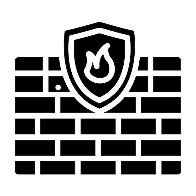 Diseño vectorial de Firewall Pro Estilo de icono