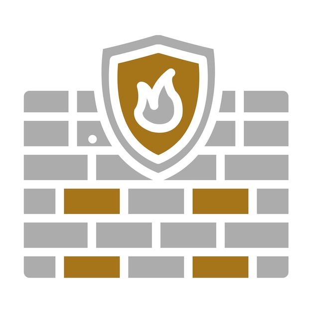 Diseño vectorial de Firewall Pro Estilo de icono