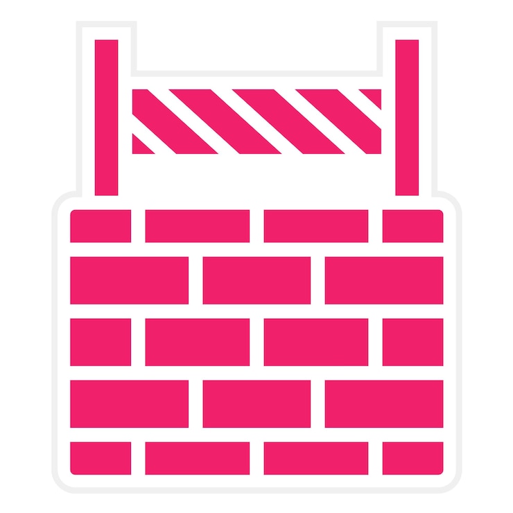 Vector diseño vectorial de firewallbarrier estilo del icono